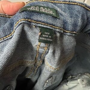 Wild Fable size 14 jeans. Ripped thighs and fancy ankles.